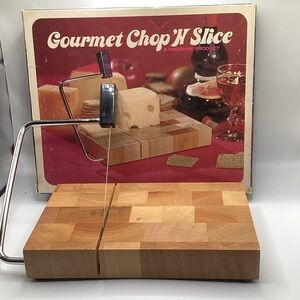 Prodyne Gourmet Chop 'N Slice Cheese Slicer - Natural Wood